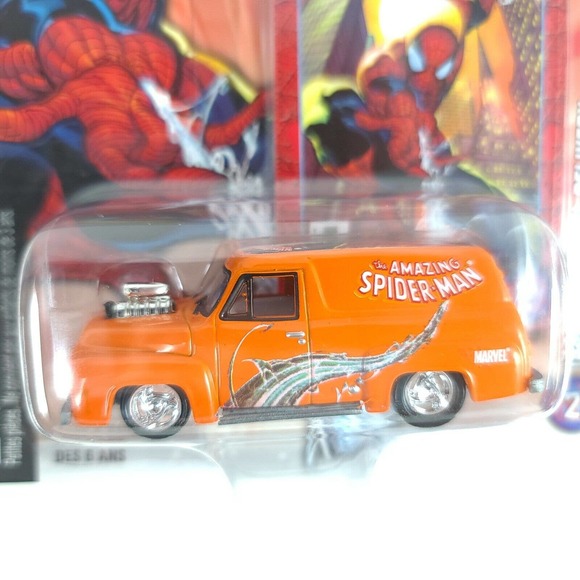 Johnny Lightning WHITE Lightning the Amazing Spider-Man 1955 Ford Panel Delivery - Picture 4 of 12